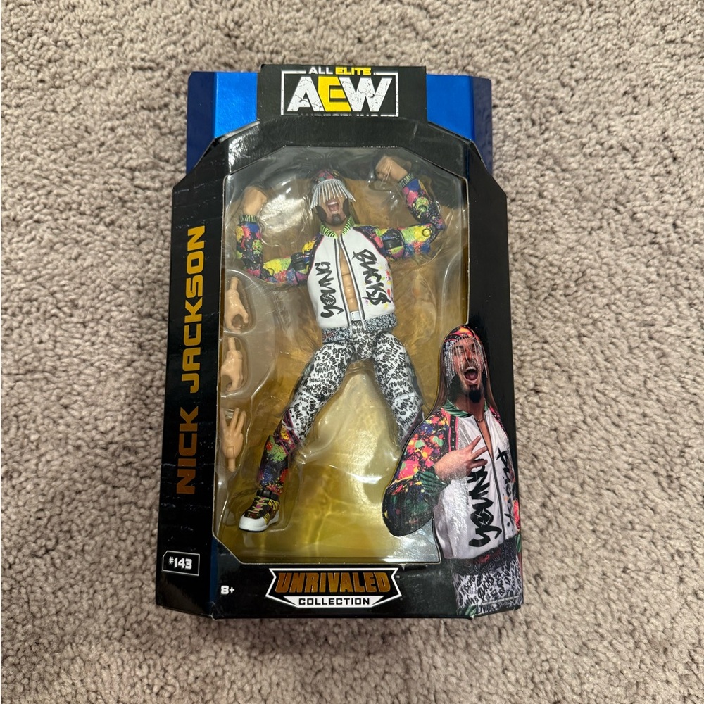 AEW Unrivaled Nick Jackson Action Figure - Multicolor